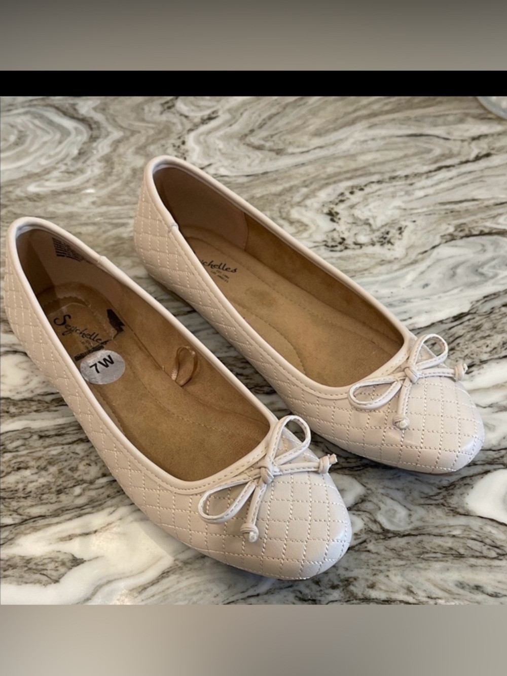 Seychelles Women's Quilted Cream Flats
